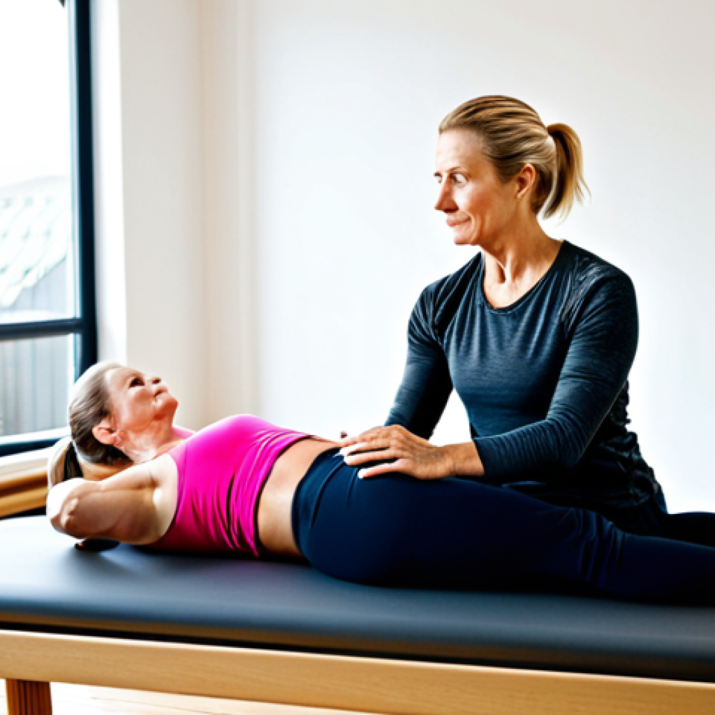 필라테스 강사와 직업 윤리 - **Image Prompt 1: Building Trust and Personalized Care**
A professional Pilates coach, a woman i...