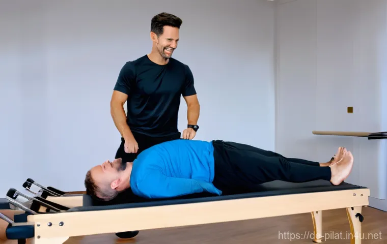 필라테스 강사와 유튜브 채널 운영 - **Prompt:** "A confident and graceful female Pilates instructor, in her late 20s to early 30s, perfo...