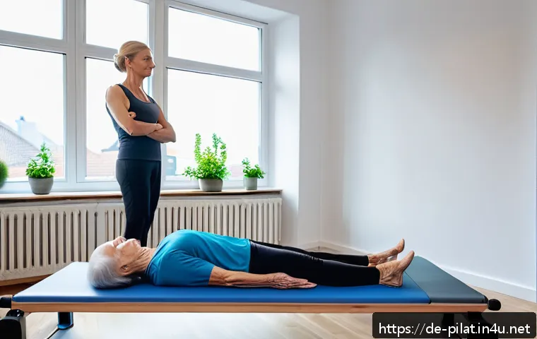 필라테스 강사 연봉 협상 팁 - A professional Pilates instructor in a modern urban studio in Munich, Germany, demonstrating a speci...